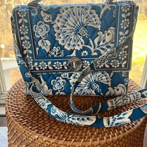 Vera Bradley Julia Satchel in Blue Lagoon Pattern New